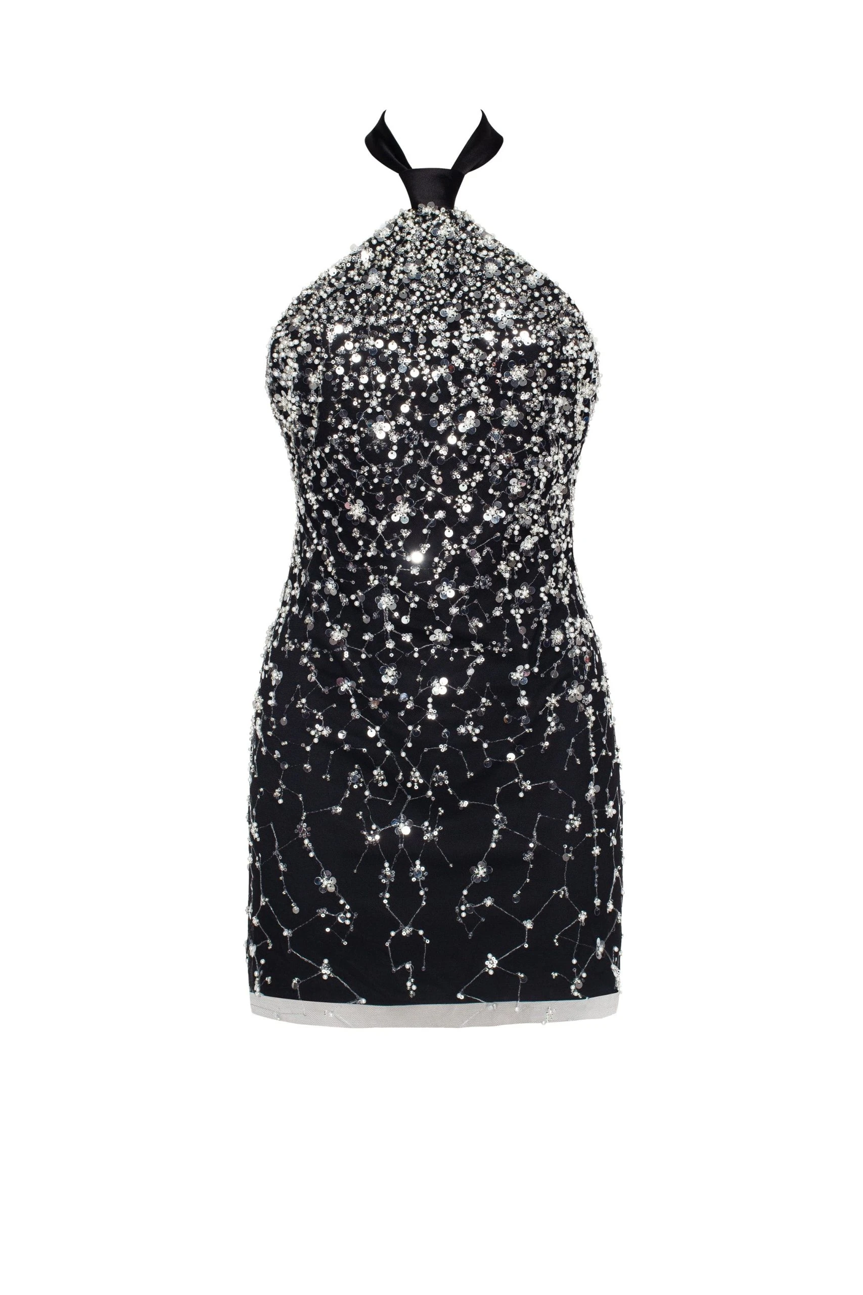 Milla Striking halterneck crystal-embellished mini dress Milla dress