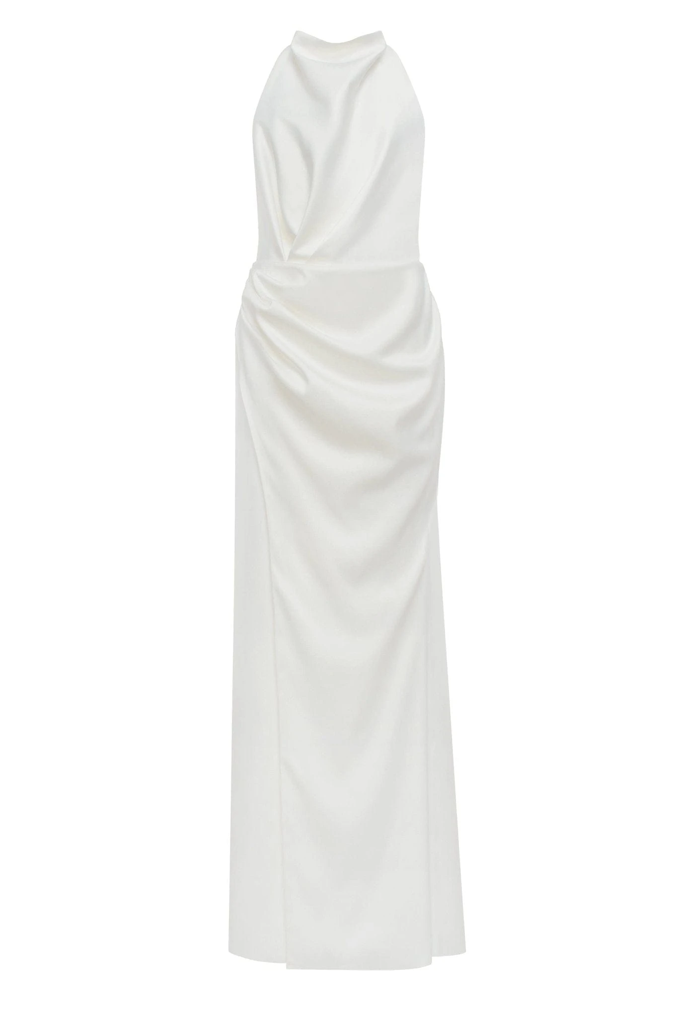 Milla White Mock neck sleeveless low slit dress Milla dress