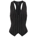 Norma Kamali Chalk stripe racerback vest35408 nobg Norma Kamali Chalk stripe racerback vest35408 nobg