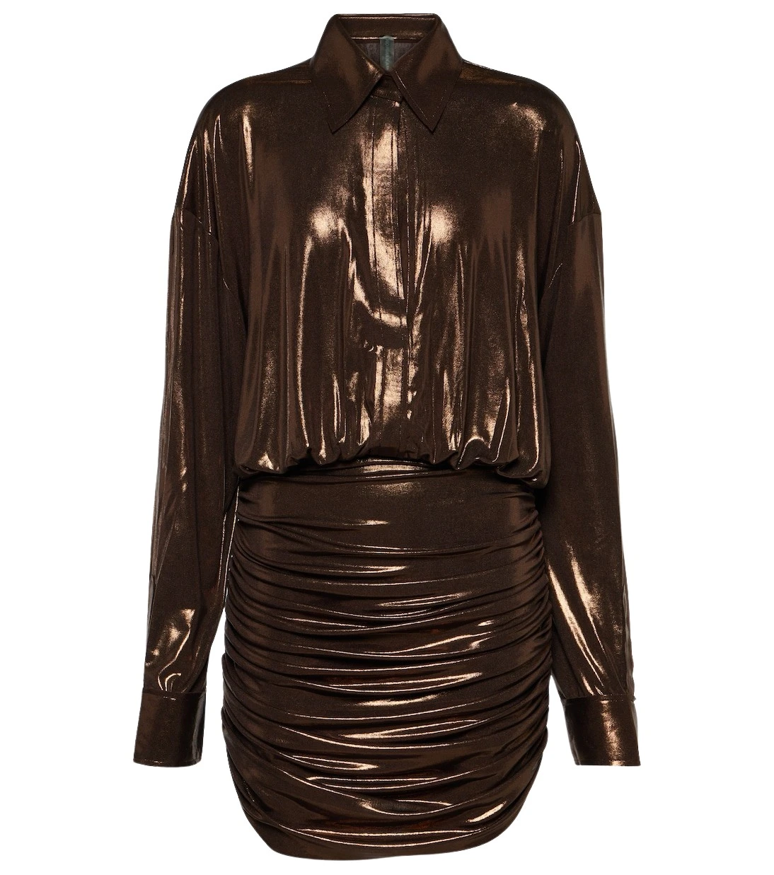 Norma Kamali Draped metallic minidress29186 nobg Norma Kamali Draped metallic minidress29186 nobg
