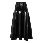 Norma Kamali Faux patent leather midi skirt58431 nobg Norma Kamali Faux patent leather midi skirt58431 nobg