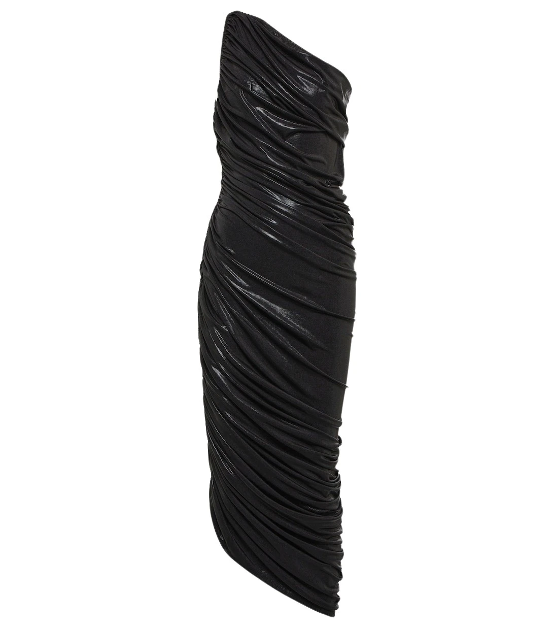 Norma Kamali One shoulder lame midi dress63490 nobg Norma Kamali One shoulder lame midi dress63490 nobg