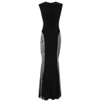Norma Kamali Paneled jersey and mesh maxi dress59960 nobg Norma Kamali Paneled jersey and mesh maxi dress59960 nobg