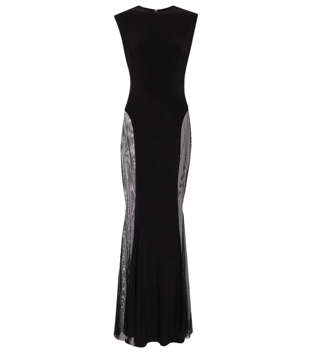 Norma Kamali Paneled jersey and mesh maxi dress59960 nobg