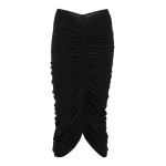 Norma Kamali Shirred high rise midi skirt85363 nobg Norma Kamali Shirred high rise midi skirt85363 nobg