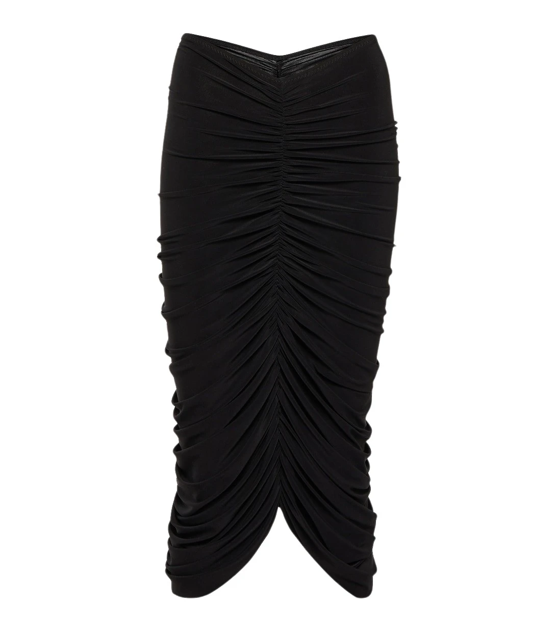 Norma Kamali Shirred high rise midi skirt85363 nobg Norma Kamali Shirred high rise midi skirt85363 nobg