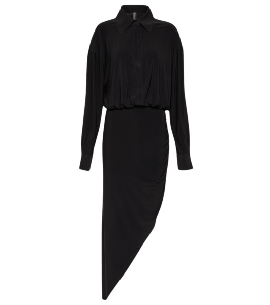 Norma Kamali Shirred jersey maxi dress32371 nobg