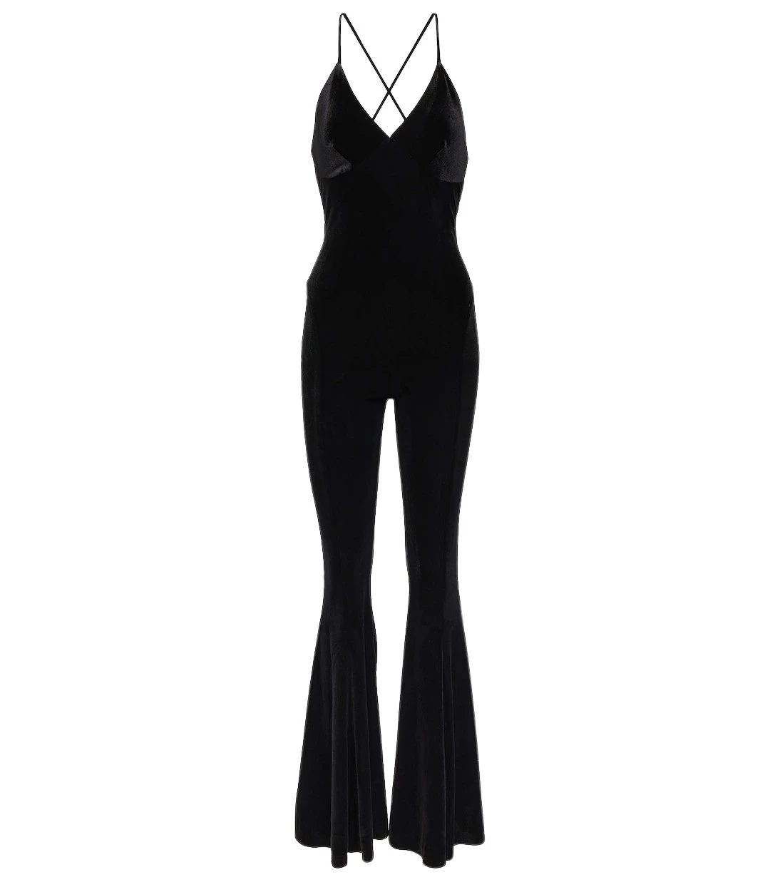 Norma Kamali Velvet flared jumpsuit78960 nobg Norma Kamali Velvet flared jumpsuit78960 nobg