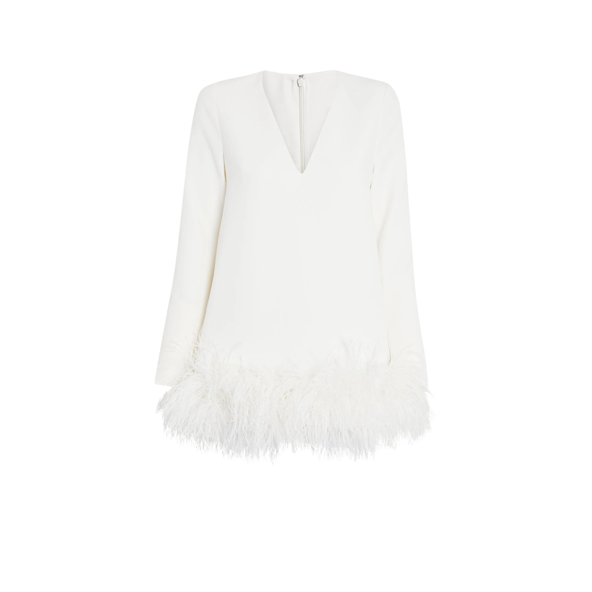 Safiyaa Aleannah Ivory Feather Trimmed Short Dress29241 nobg Safiyaa Aleannah Ivory Feather Trimmed Short Dress29241 nobg