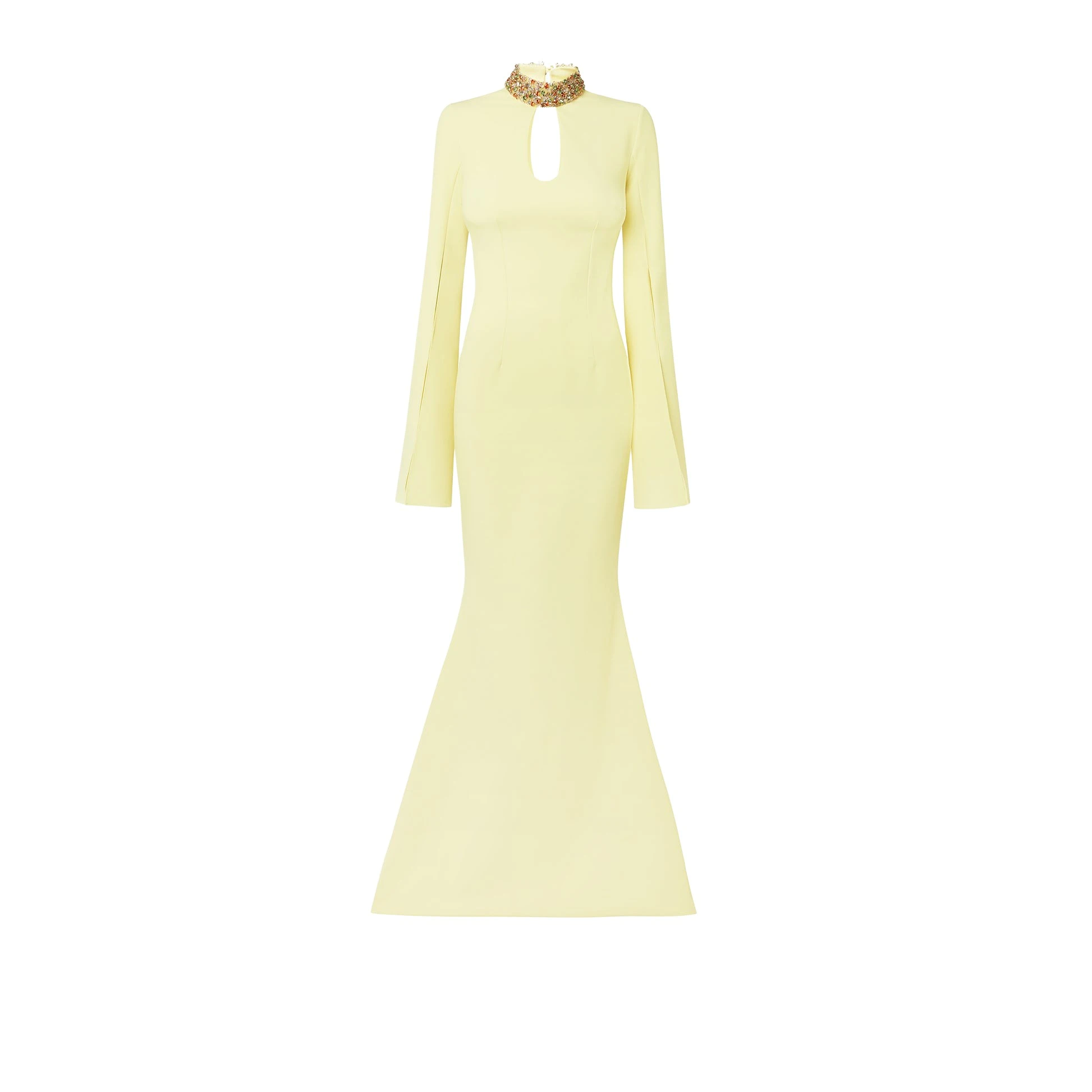 Safiyaa Anouk Pale Yellow Long Dress96145 nobg Safiyaa Anouk Pale Yellow Long Dress96145 nobg