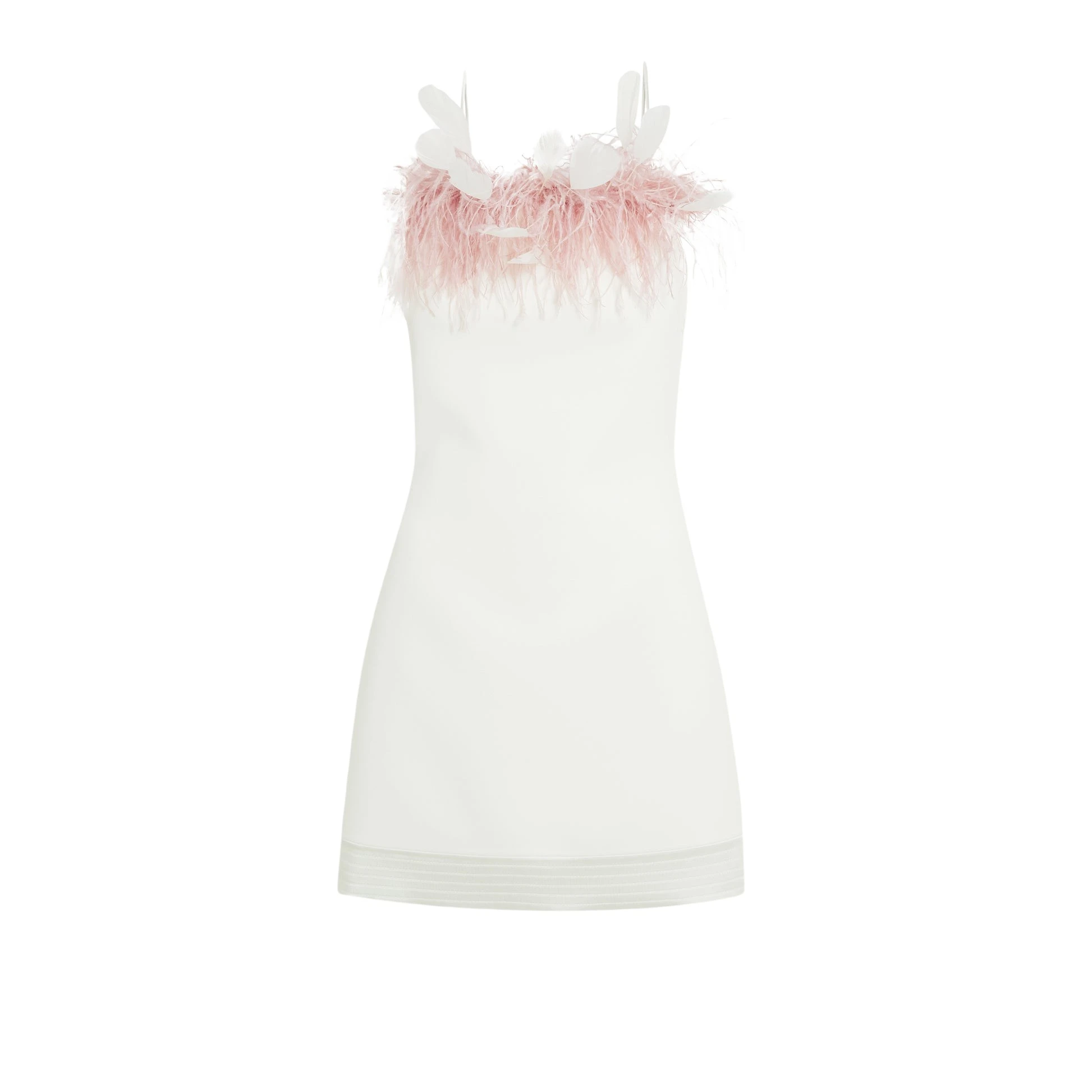 Safiyaa Molly Ivory Feather Trimmed Short Dress38955 nobg Safiyaa Molly Ivory Feather Trimmed Short Dress38955 nobg