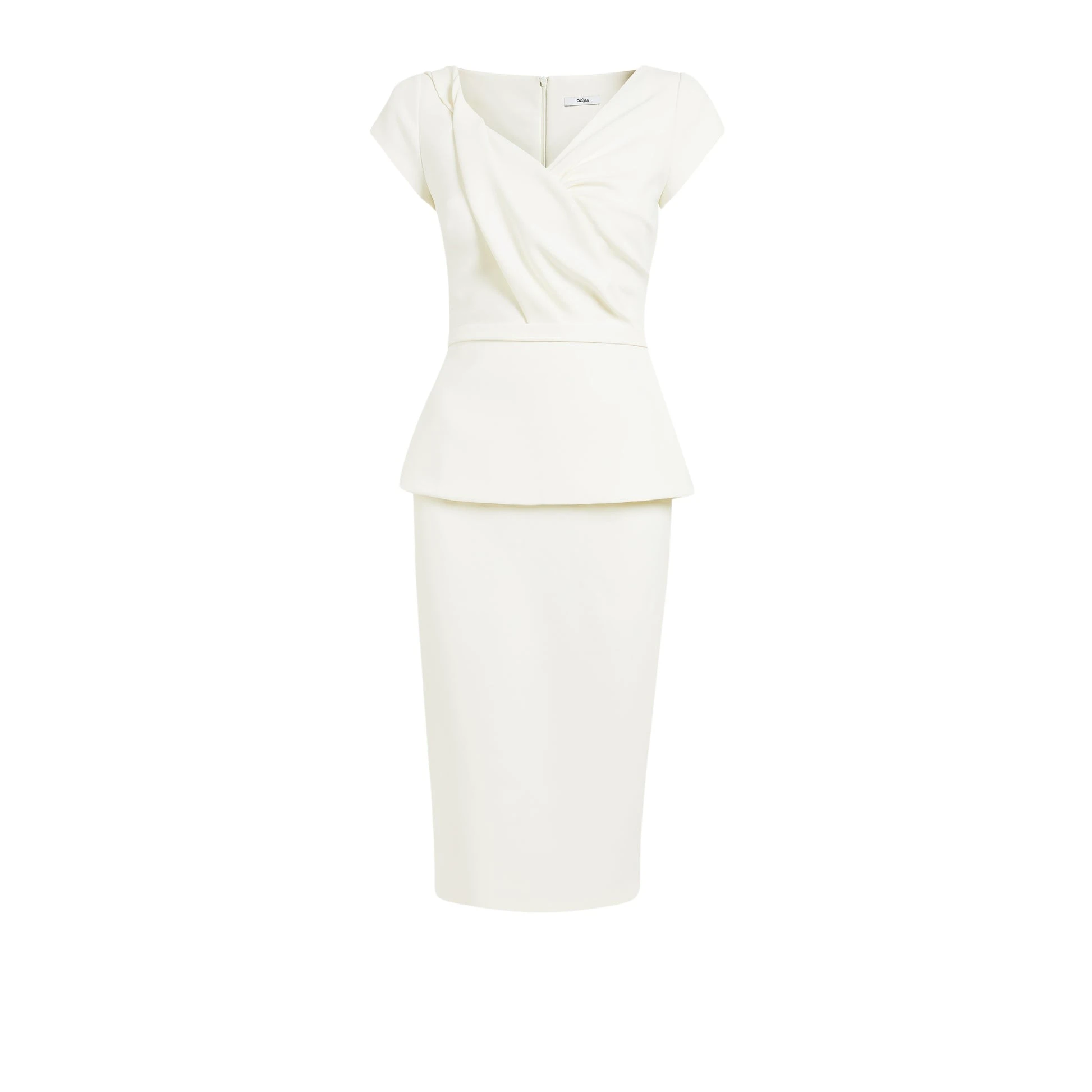 Safiyaa Nuvalle Ivory Midi Dress20074 nobg Safiyaa Nuvalle Ivory Midi Dress20074 nobg