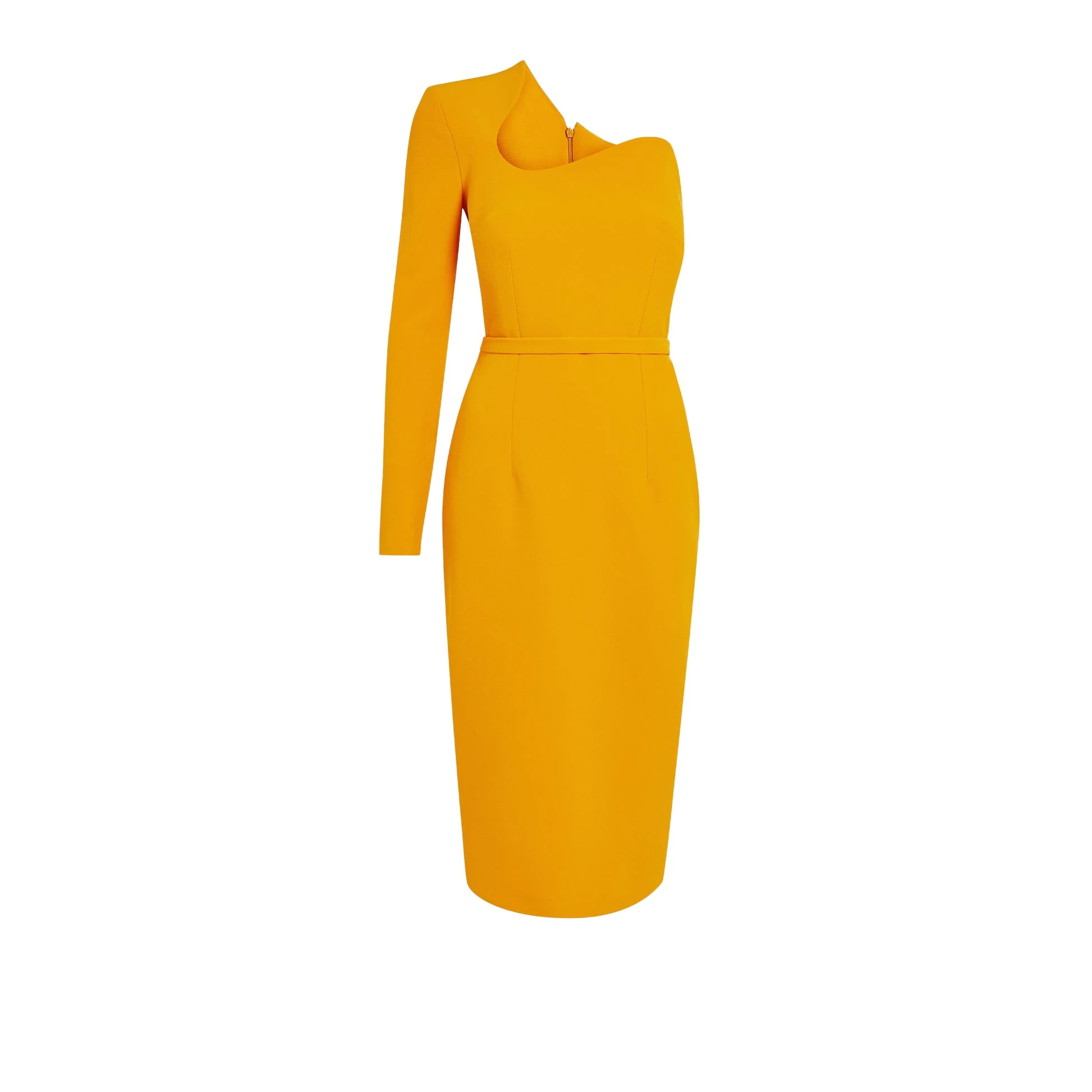 Safiyaa Qwenda Ochre Midi Dress92544 nobg Safiyaa Qwenda Ochre Midi Dress92544 nobg