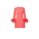 Safiyaa Rena Mosaico Feather Trimmed Short Dress38012 nobg