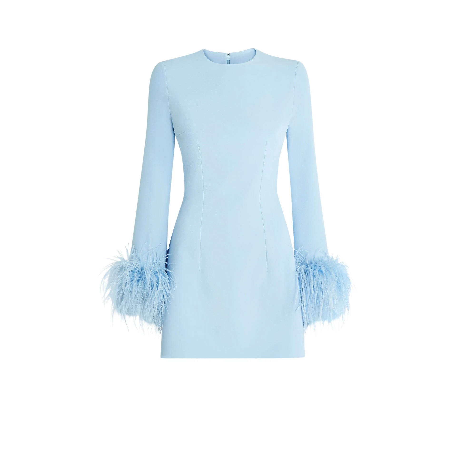 Safiyaa Rena Pale Blue Feather Trimmed Short Dress78722 nobg Safiyaa Rena Pale Blue Feather Trimmed Short Dress78722 nobg