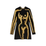 Schiaparelli Beaded Trompe LOeil Dress51967 nobg