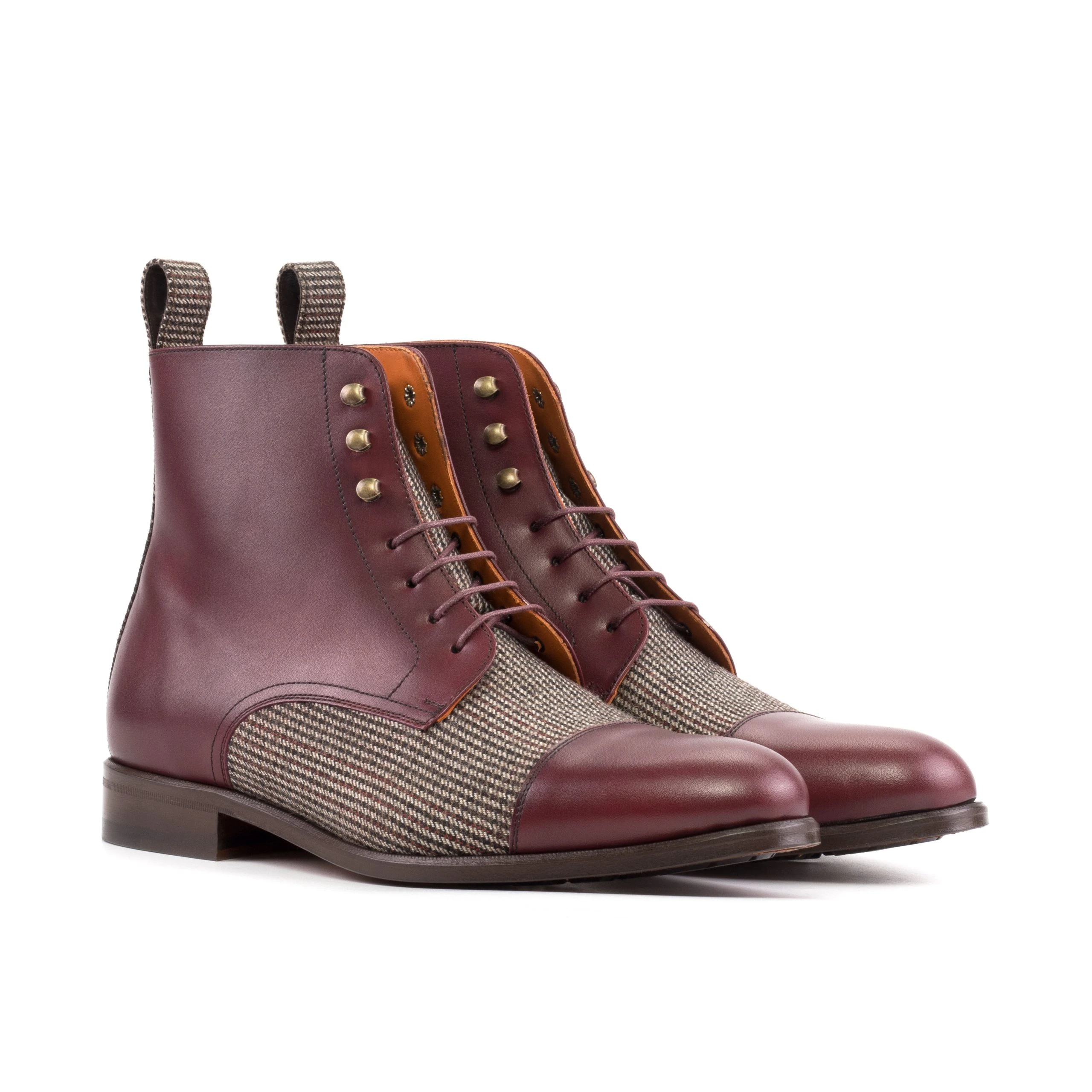Luxury Handbags By You Jumper Boot – Brown and Burgundy Sartorial and Box Calf – Jumper Boots at Luxury Shoes Luxury Handbags By You Jumper Boot – Brown and Burgundy Sartorial and Box Calf