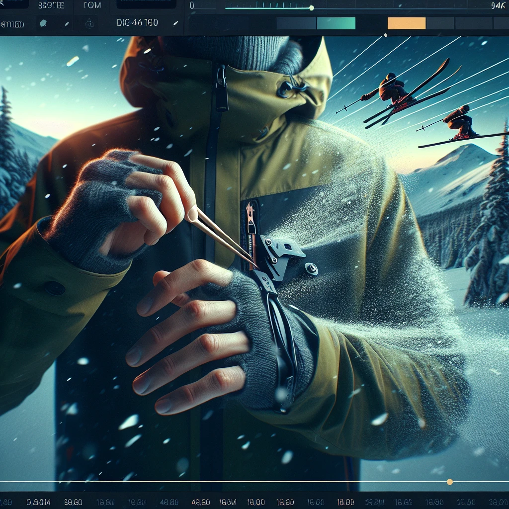 how to attach ski gloves to jacket