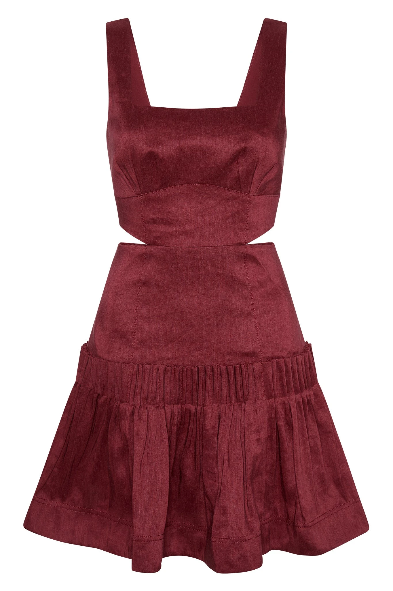 Aje-Audette-Pleated-Mini-Dress Aje Red dress