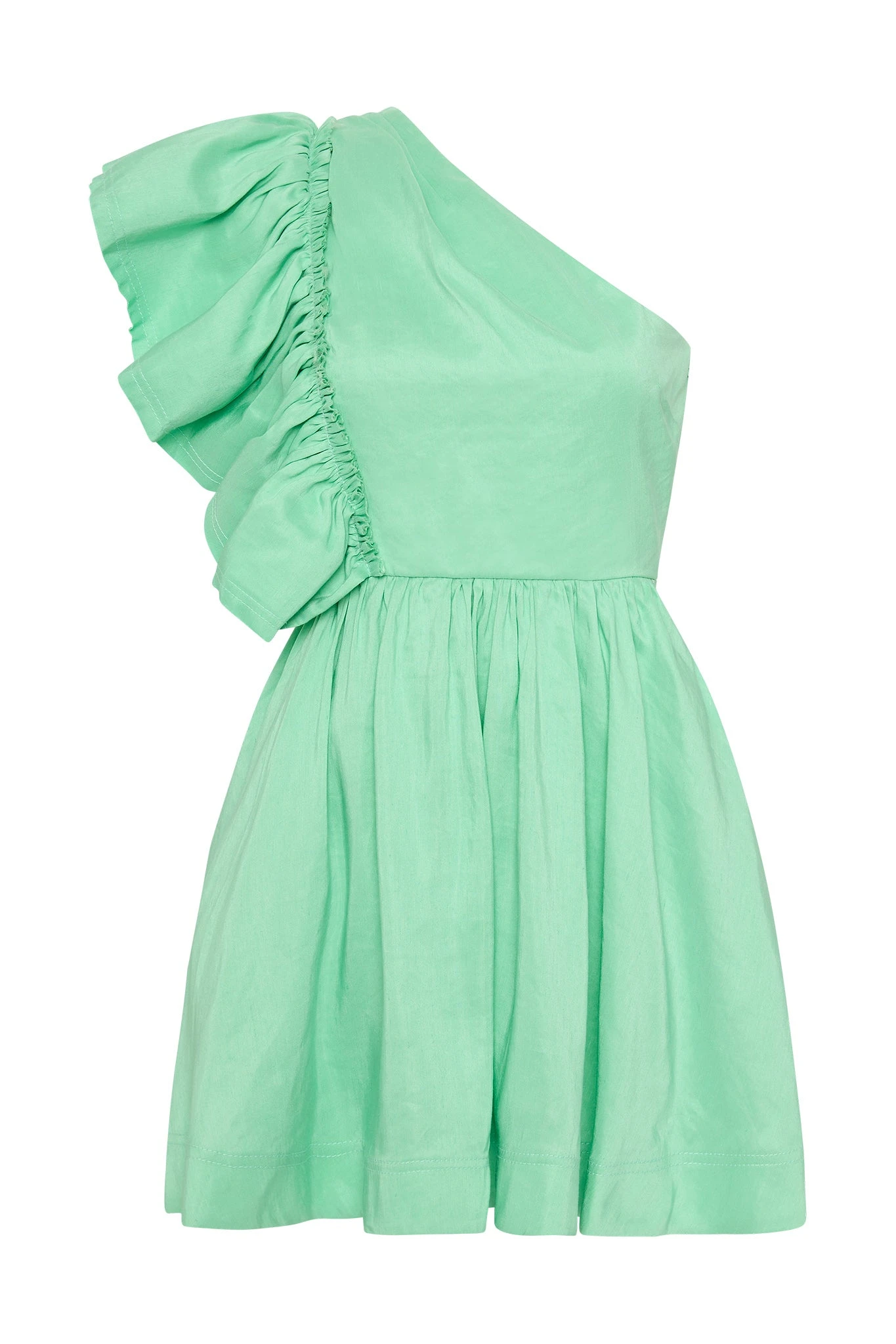 Aje-Bonjour-Asymmetric-Mini-Dress Aje Green dress