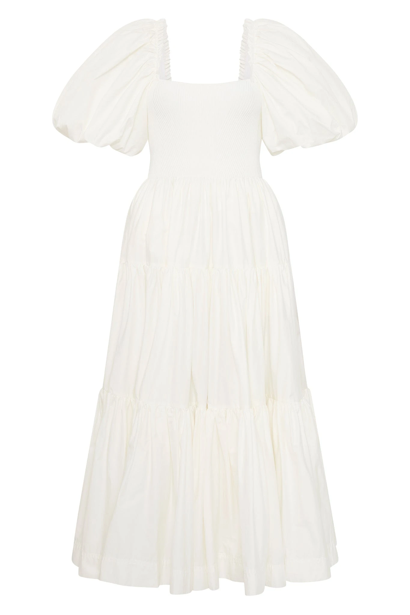 Aje-Casa-Puff-Sleeve-Midi-Dress Aje Black dress