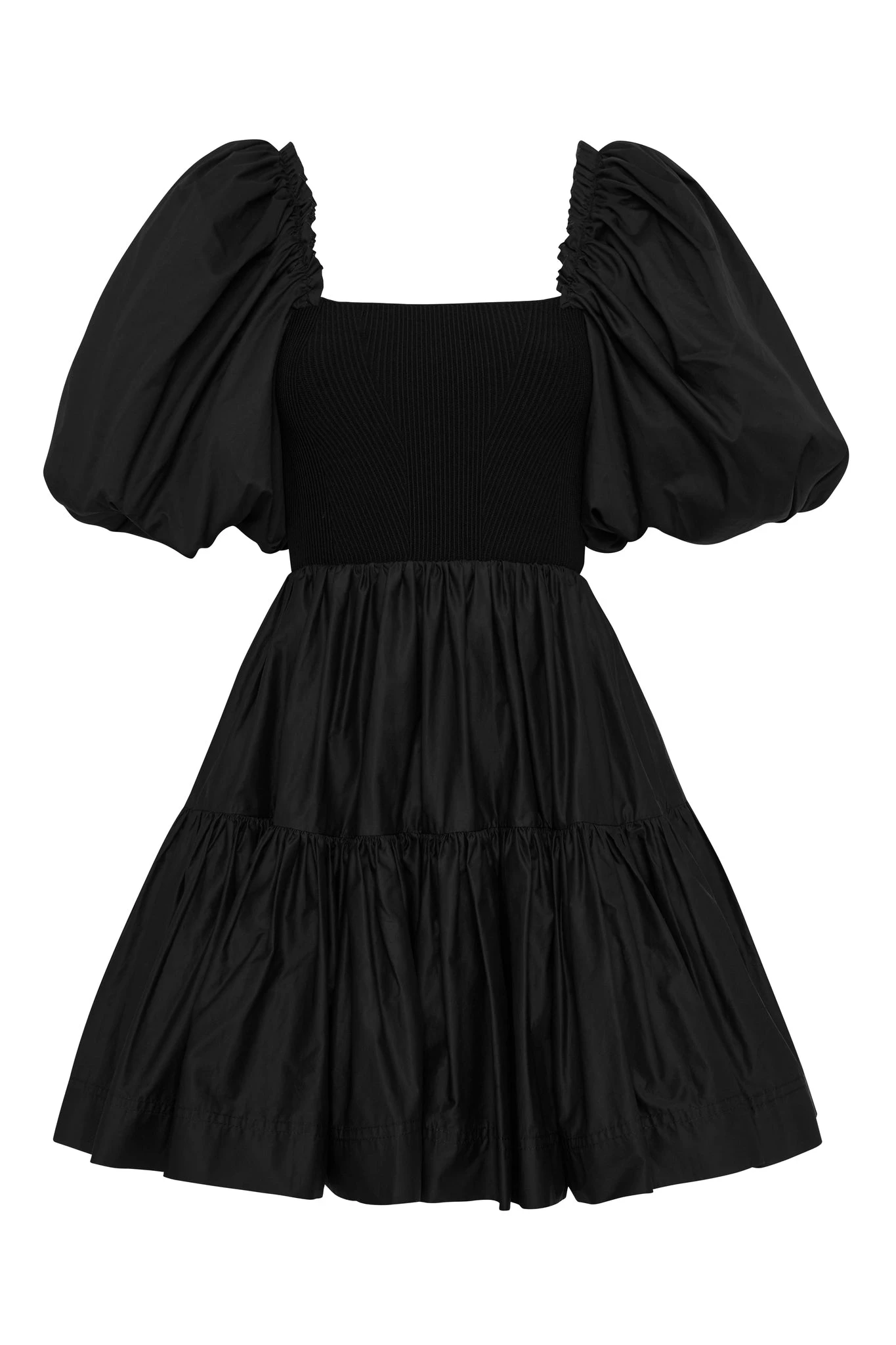 Aje-Casa-Puff-Sleeve-Mini-Dress Aje Black dress