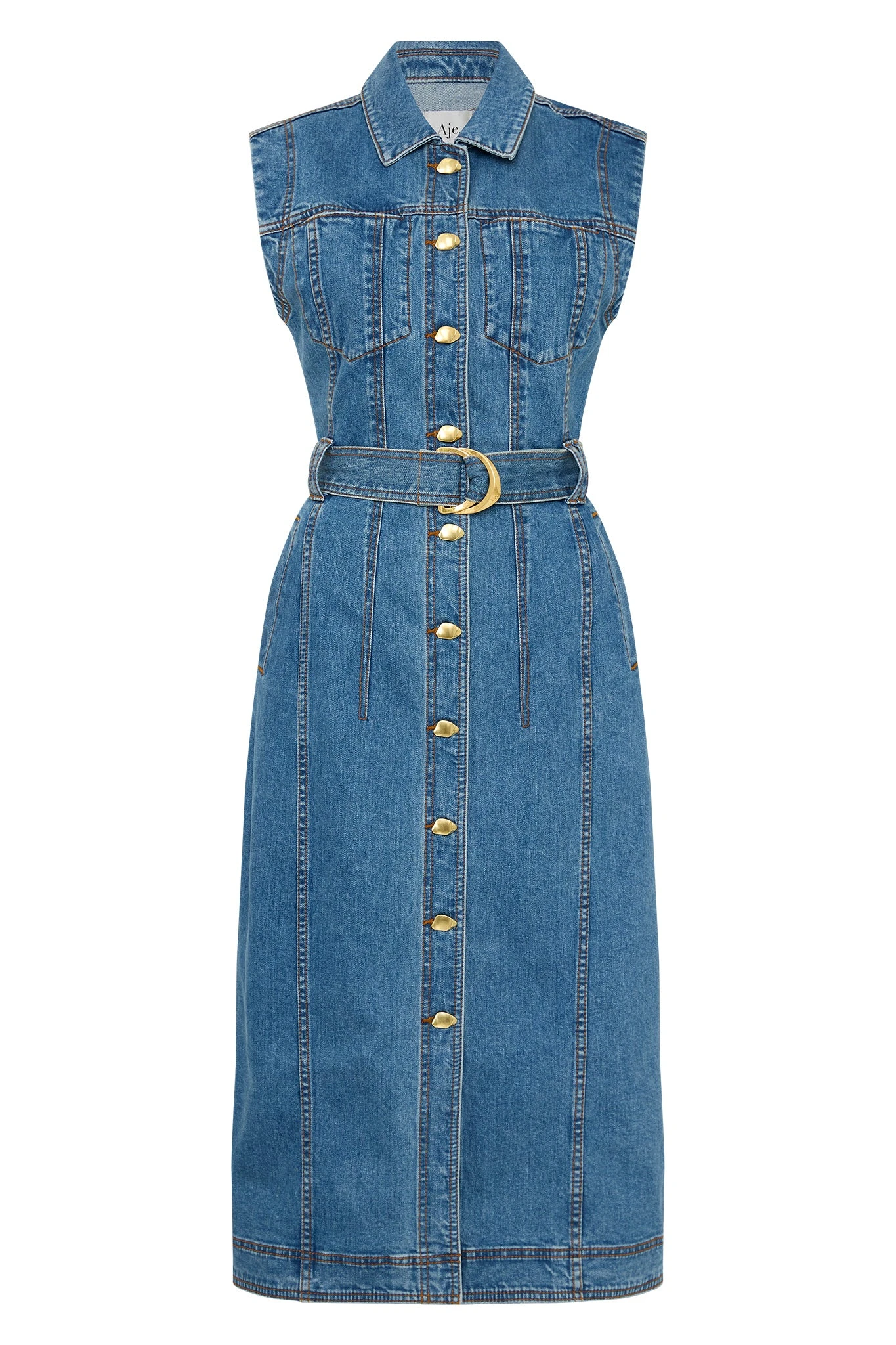 Aje-Darcie-Denim-Midi-Dress Aje Blue dress