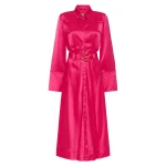 Aje-Echo-Belted-Midi-Shirt-Dress Aje Pink dress