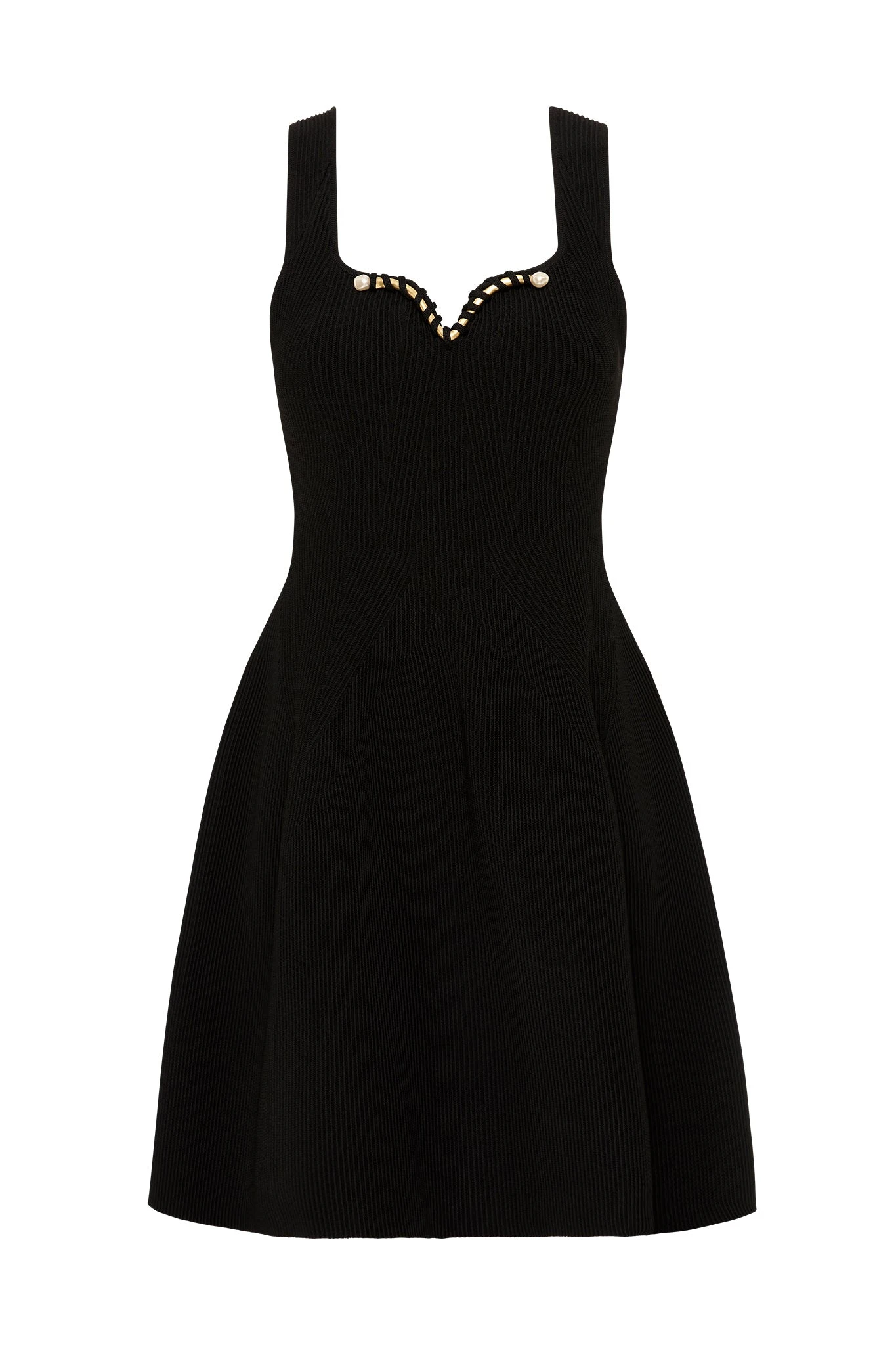 Aje-Goldfoil-Metal-Bar-Mini-Dress Aje Black dress