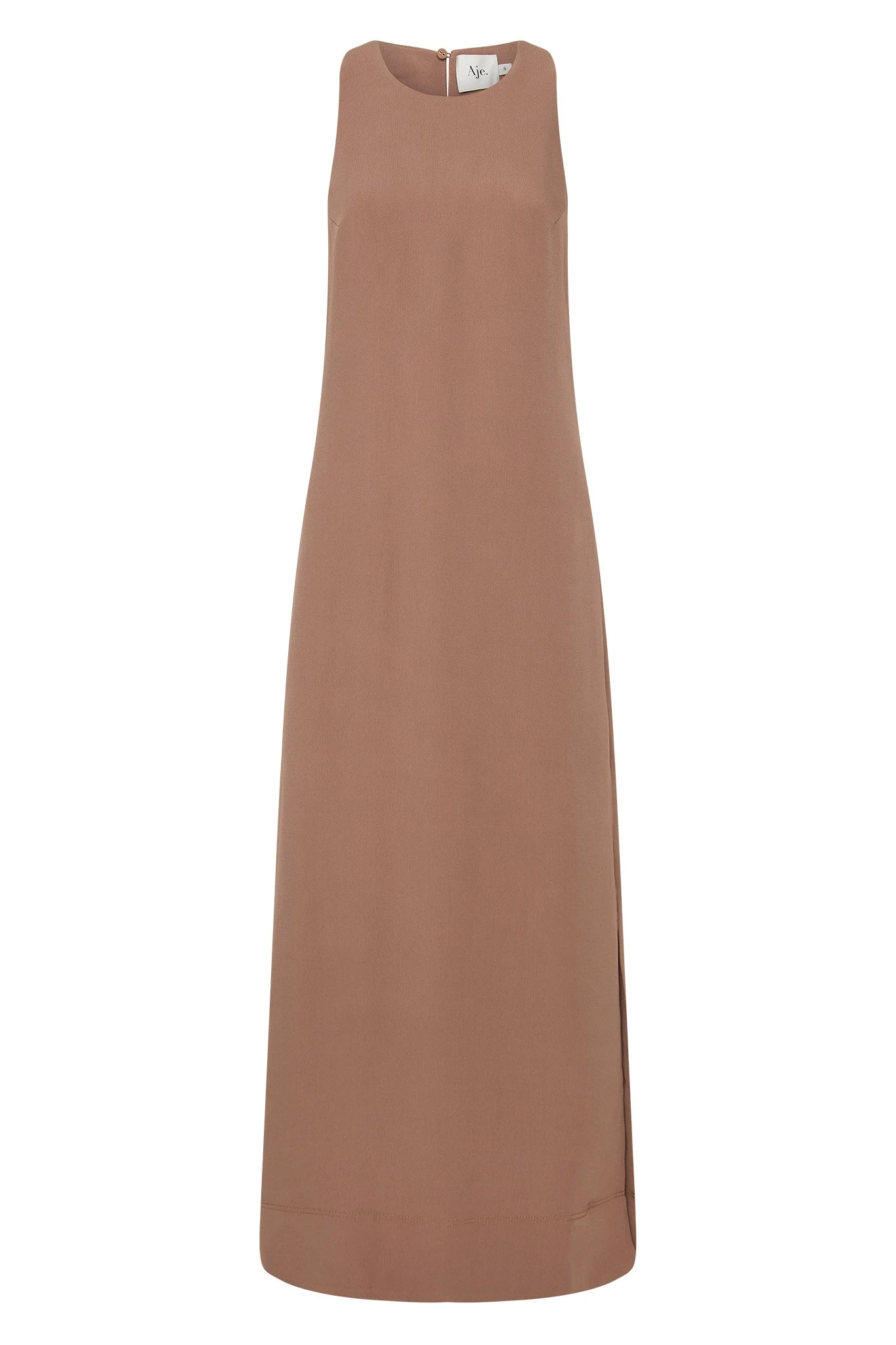 Aje-Intrigue-Twist-Back-Midi-Dress Aje Brown dress