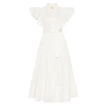 Aje-Kindred-Frill-Midi-Dress Aje Ivory dress