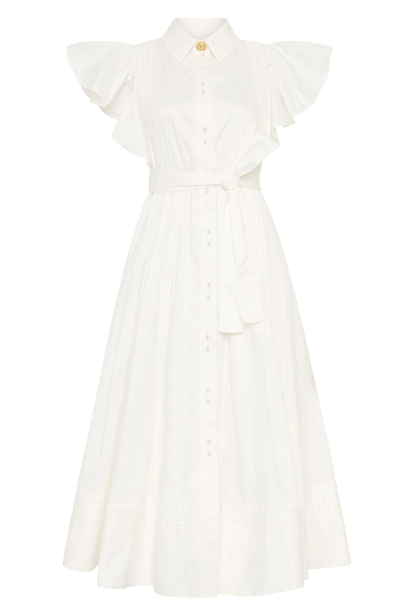 Aje-Kindred-Frill-Midi-Dress Aje Ivory dress