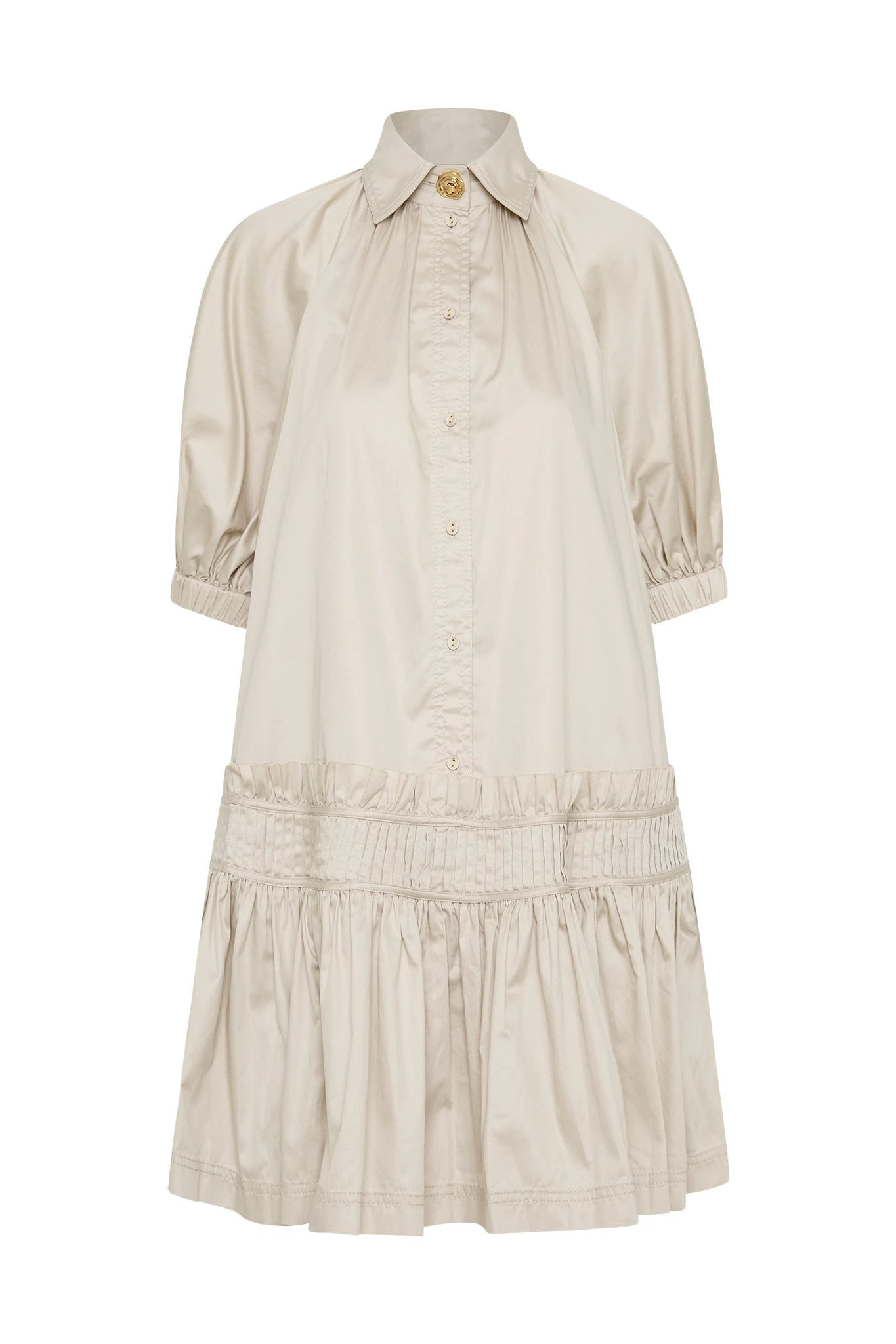 Aje-Novella-Mini-Smock-Dress Aje Brown dress