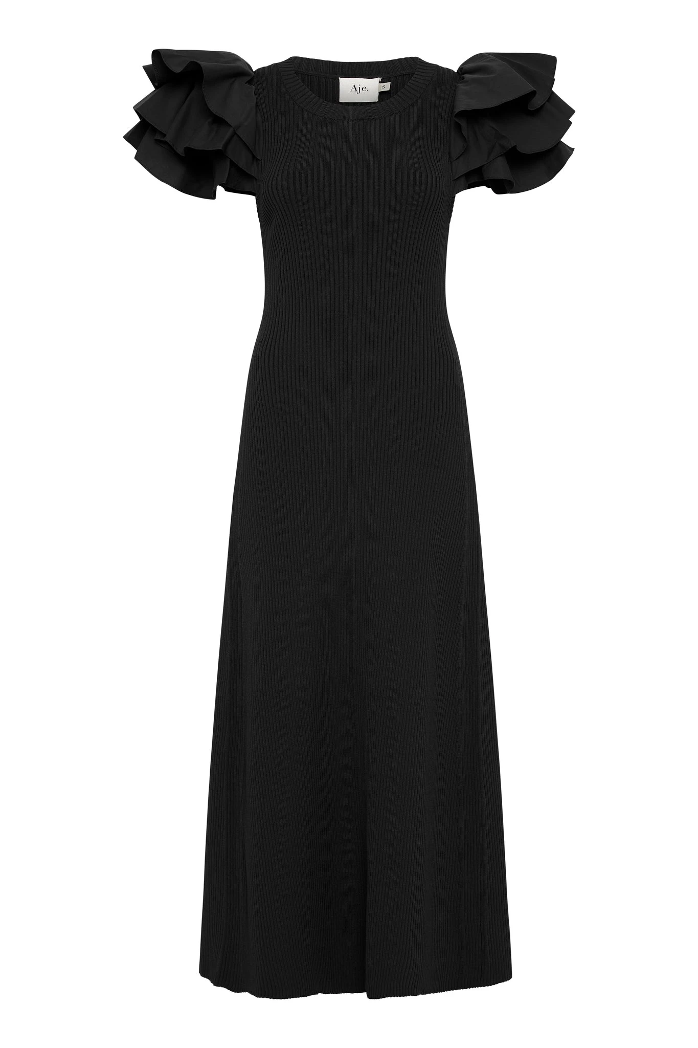 Aje-Questa-Puff-Midi-Dress Aje Black dress
