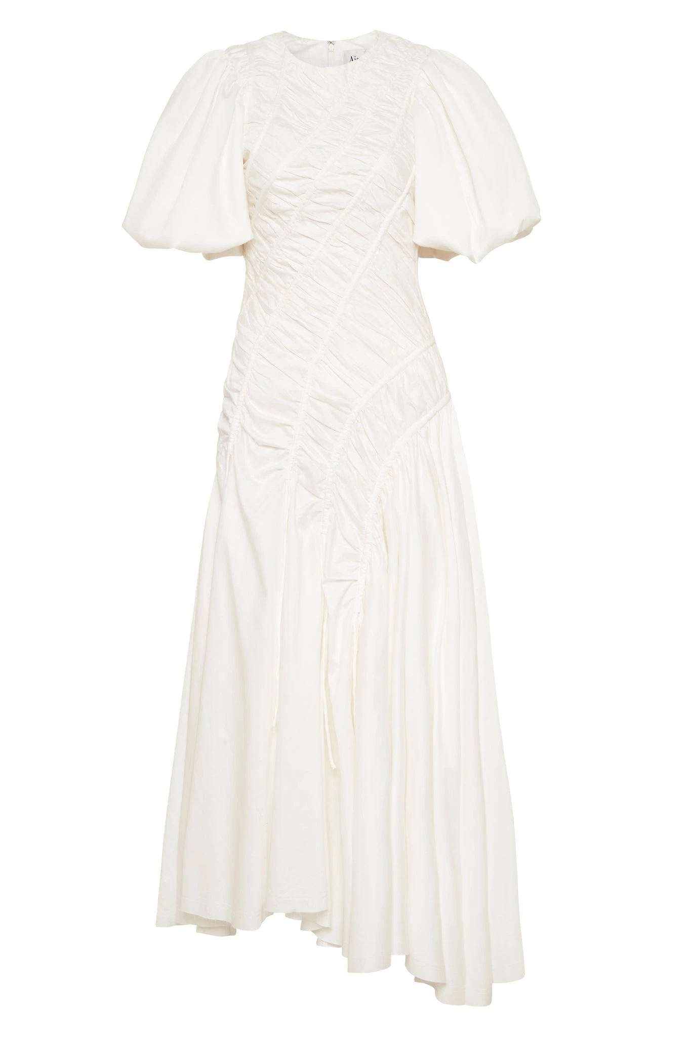 Aje-Siren-Drawstring-Midi-Dress Aje Ivory dress