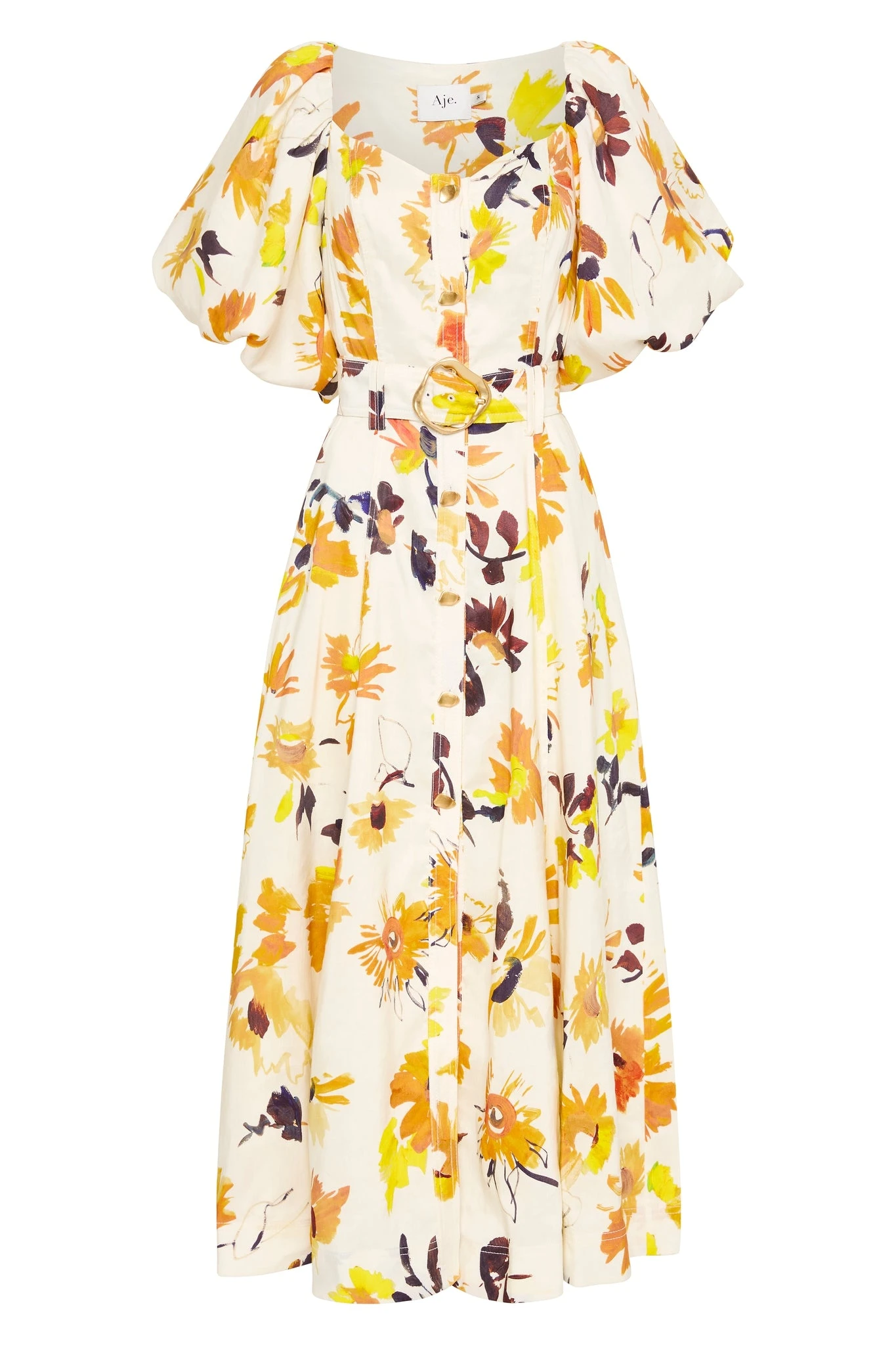 Aje-Soleil-Belted-Midi-Dress Aje Multicolour dress