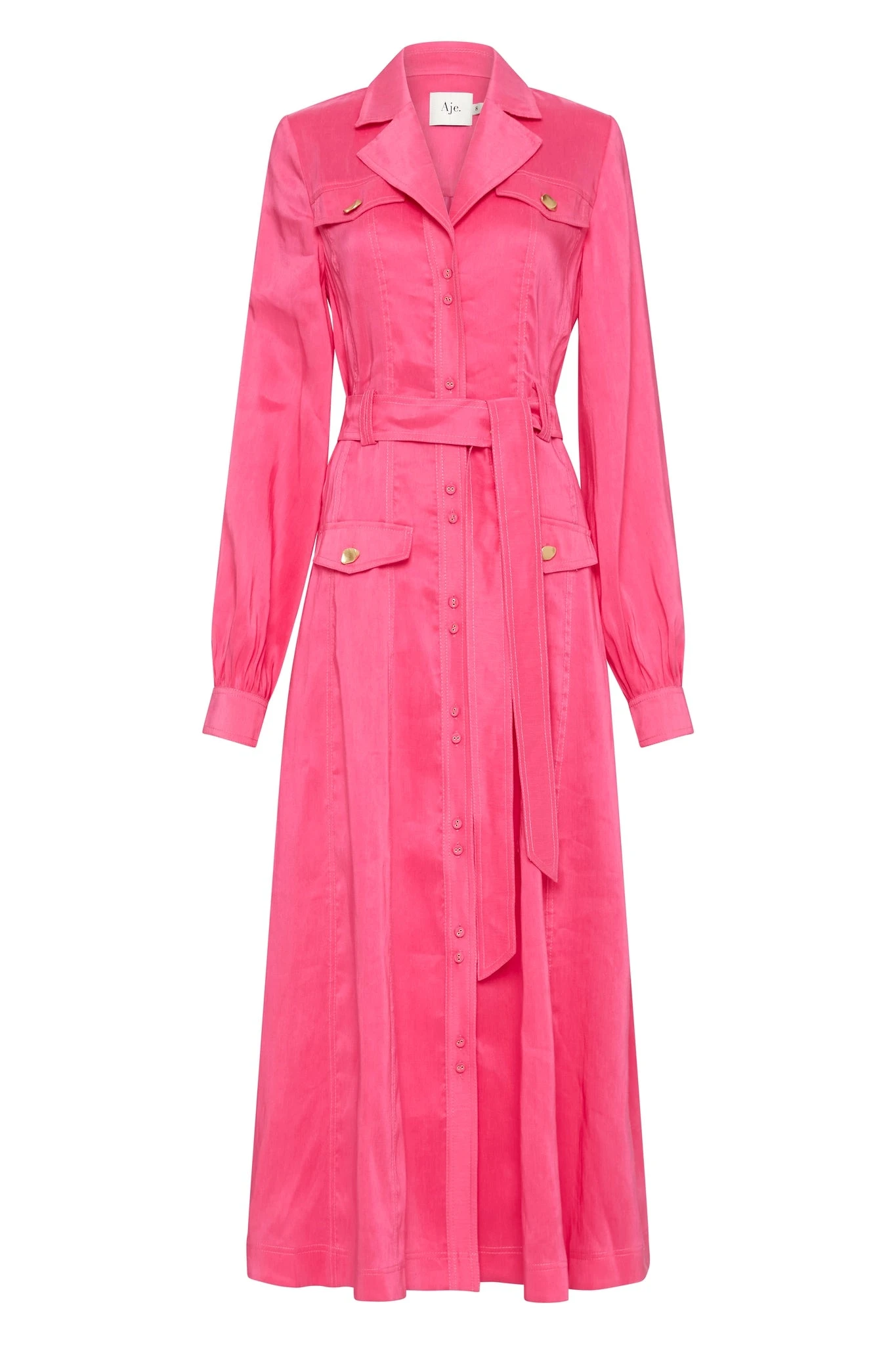 Aje-Sophie-Shirt-Midi-Dress Aje Pink dress
