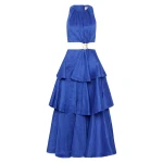 Aje-Wave-Cut-Out-Ring-Midi-Dress Aje Blue dress