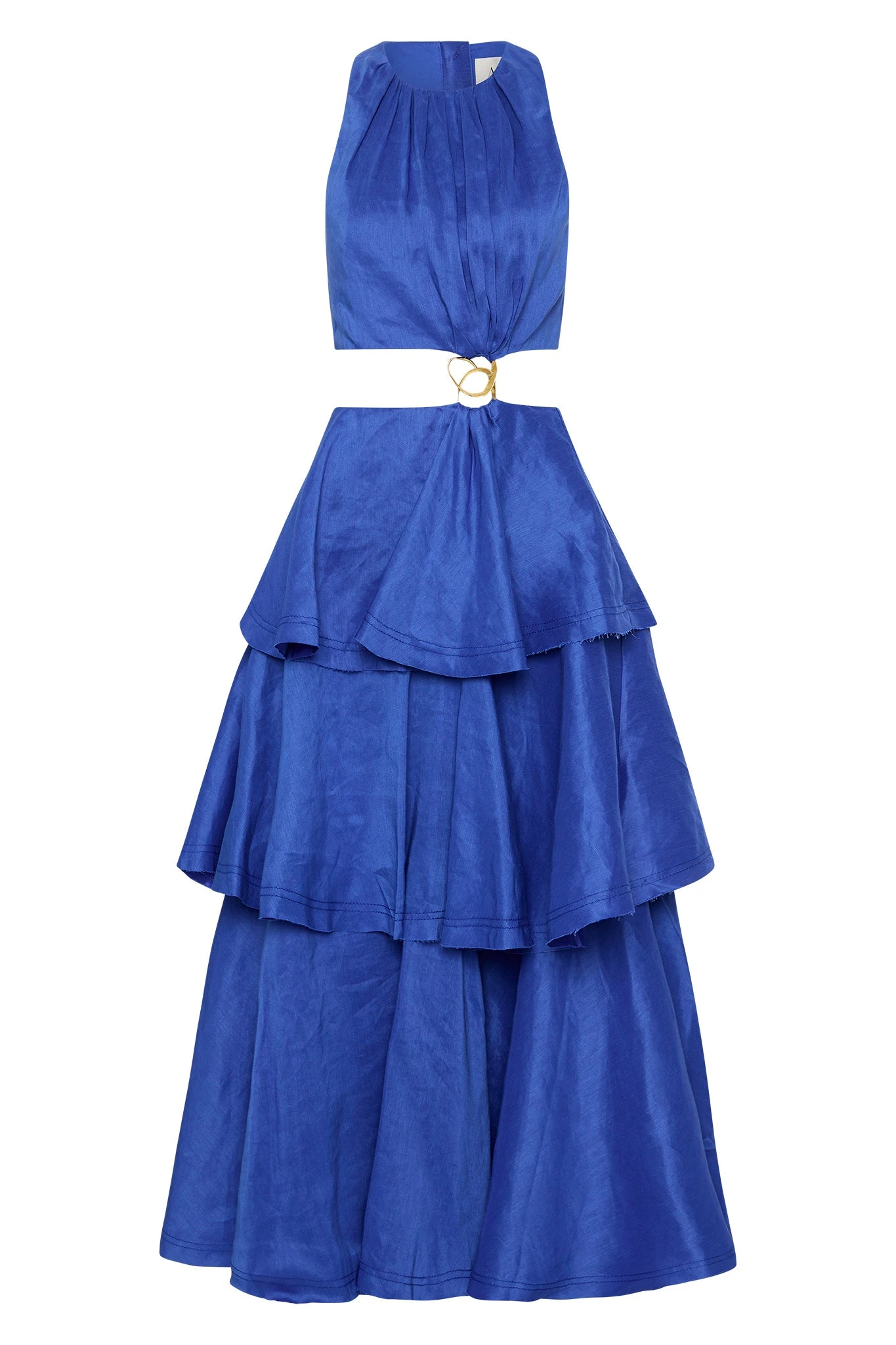Aje-Wave-Cut-Out-Ring-Midi-Dress Aje Blue dress