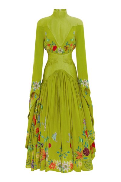 Alemais Agatha Corset Gown Chartreuse