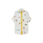 Alemais Blue Marlin Embroidered Shirt Alemais Blue Marlin Embroidered Shirt