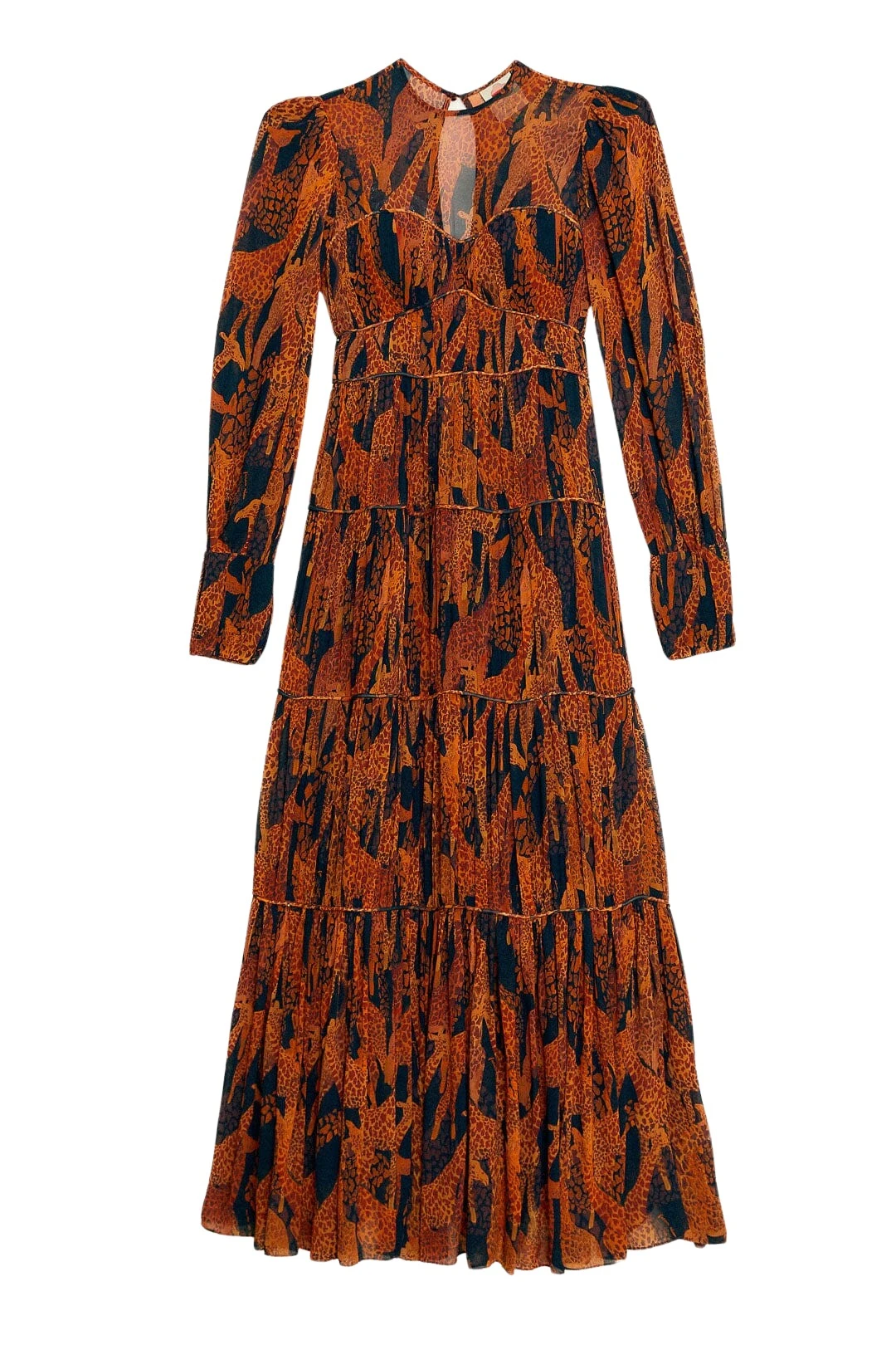 Farm Rio Black Giraffes Puff Sleeve Maxi Dress40503 nobg Farm Rio Black Giraffes Puff Sleeve Maxi Dress40503 nobg