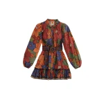 Farm Rio Black Stitched Flowers Long Sleeve Mini Dress44662 nobg Farm Rio Black Stitched Flowers Long Sleeve Mini Dress44662 nobg