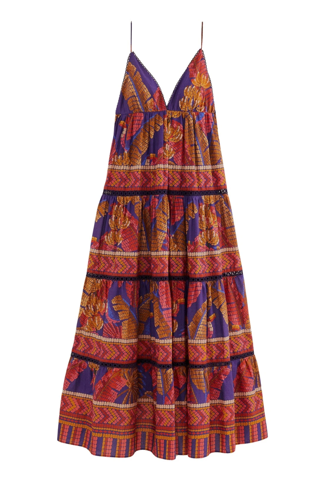 Farm Rio Blue Forest Mosaic Sleeveless Maxi Dress42649 nobg Farm Rio Blue Forest Mosaic Sleeveless Maxi Dress42649 nobg