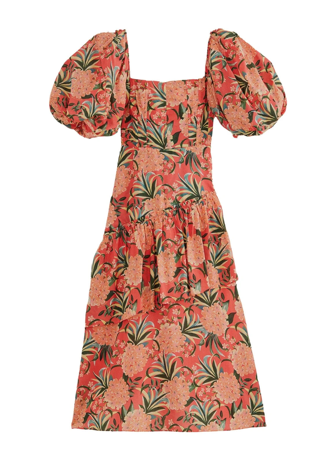 Farm Rio Red Pineapple Bloom Cut Out Midi Dress53276 nobg Farm Rio Red Pineapple Bloom Cut Out Midi Dress53276 nobg