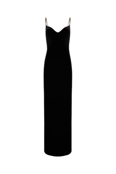 Galvan London Avedon Globe Velvet Dress Black47089 nobg