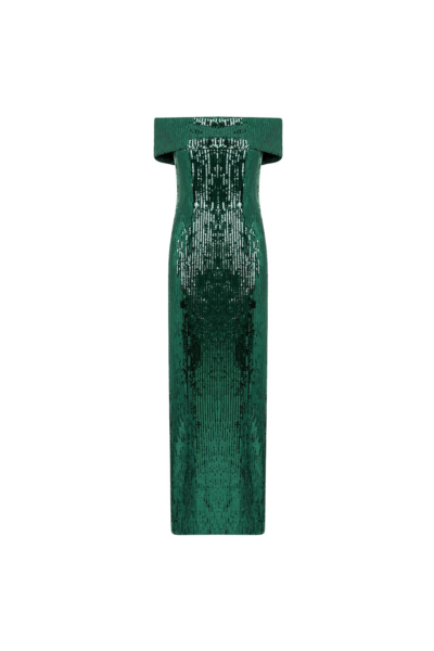 Galvan London Glencoe Dress Emerald61825 nobg