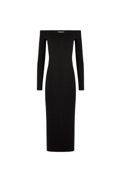 Galvan London Long Sleeve Aphrodite Dress Black73101 nobg