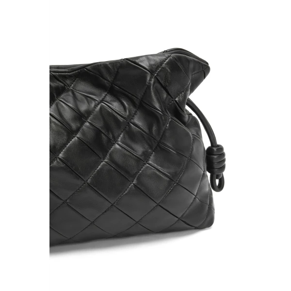 Flamenco clutch in pleated nappa lambskin - Image 3