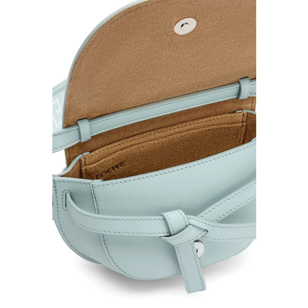Mini Gate Dual bag in soft calfskin and jacquard - Image 3